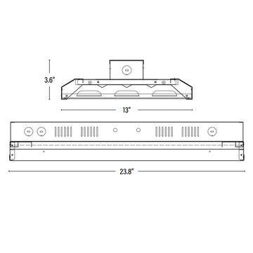LED Linear High Bay, 2ft, 85W, Selectable CCT, 11500 Lumens